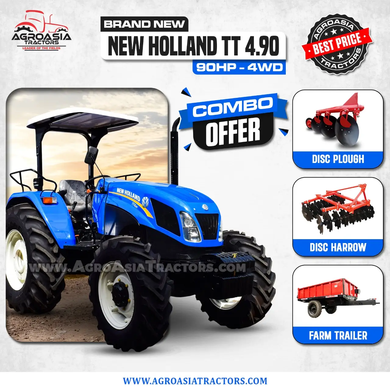 new holland tractors with farm implements
