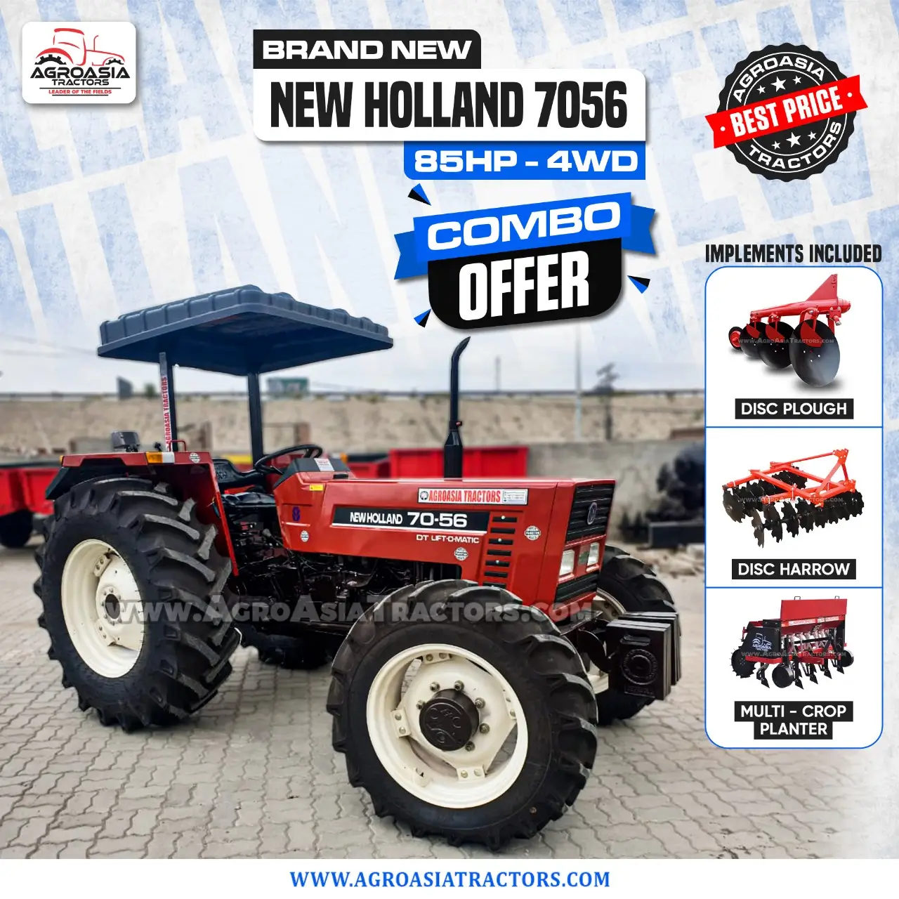 new holland tractors with farm implements